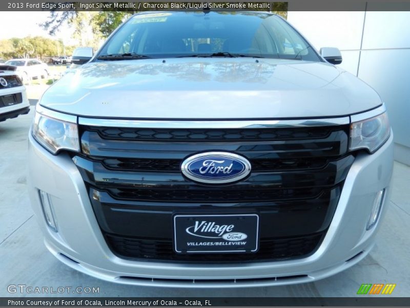 Ingot Silver Metallic / Charcoal Black/Liquid Silver Smoke Metallic 2013 Ford Edge Sport