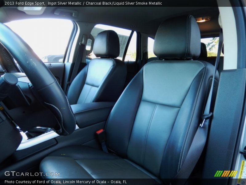 Ingot Silver Metallic / Charcoal Black/Liquid Silver Smoke Metallic 2013 Ford Edge Sport