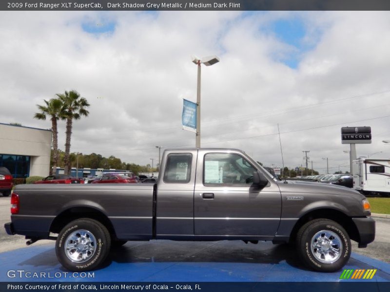 Dark Shadow Grey Metallic / Medium Dark Flint 2009 Ford Ranger XLT SuperCab