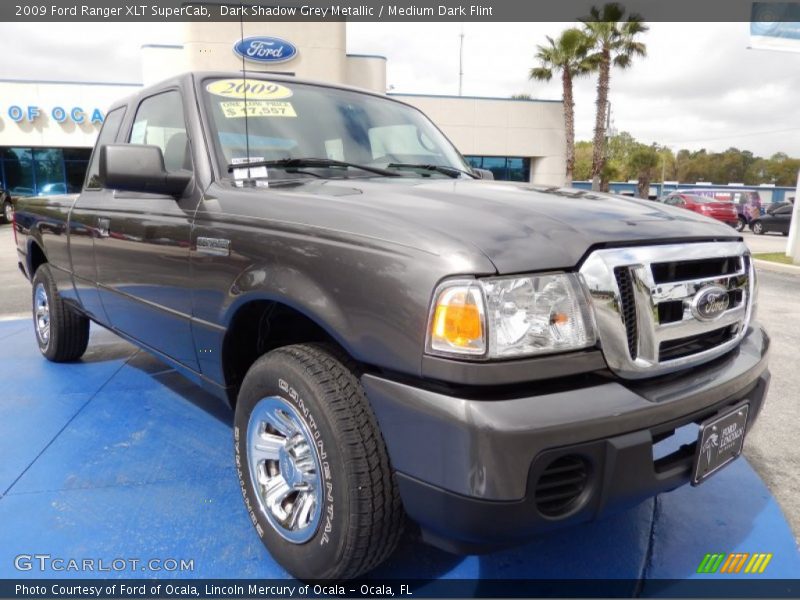 Dark Shadow Grey Metallic / Medium Dark Flint 2009 Ford Ranger XLT SuperCab