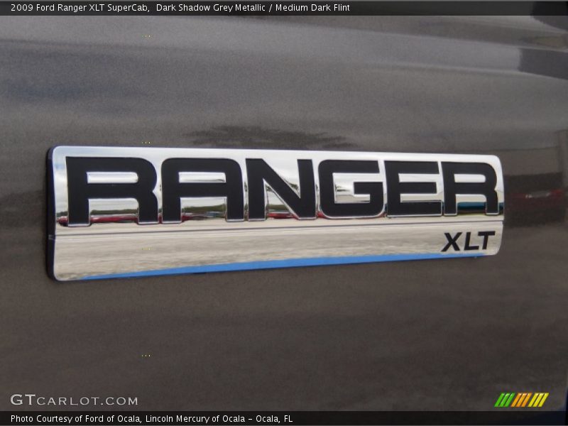 Dark Shadow Grey Metallic / Medium Dark Flint 2009 Ford Ranger XLT SuperCab