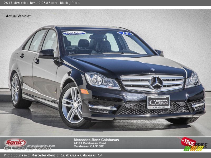 Black / Black 2013 Mercedes-Benz C 250 Sport