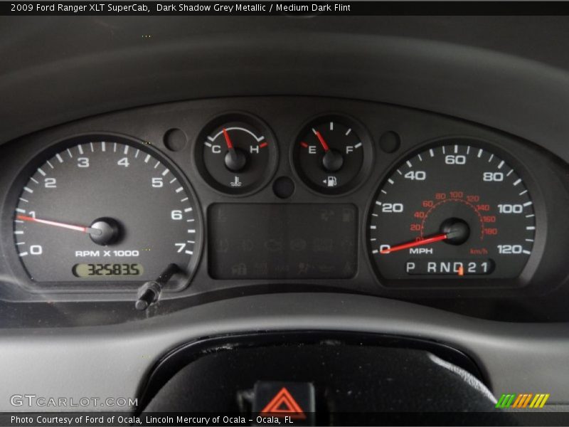Dark Shadow Grey Metallic / Medium Dark Flint 2009 Ford Ranger XLT SuperCab
