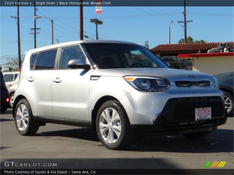 Bright Silver / Black Honeycomb Woven Cloth 2014 Kia Soul +