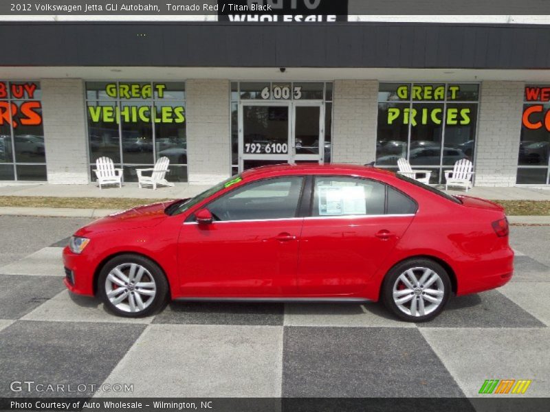 Tornado Red / Titan Black 2012 Volkswagen Jetta GLI Autobahn