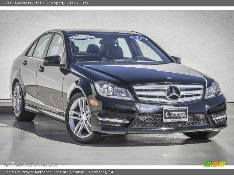 Black / Black 2013 Mercedes-Benz C 250 Sport