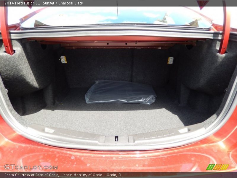 Sunset / Charcoal Black 2014 Ford Fusion SE