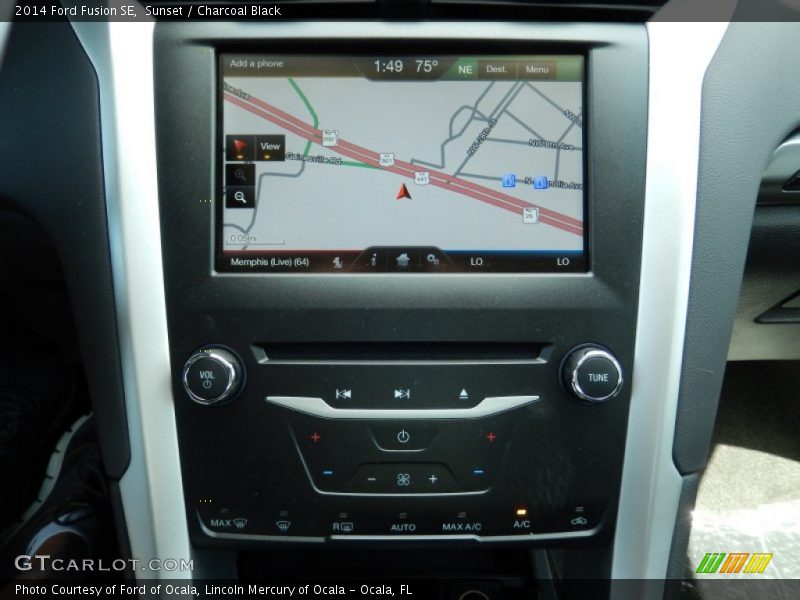 Navigation of 2014 Fusion SE