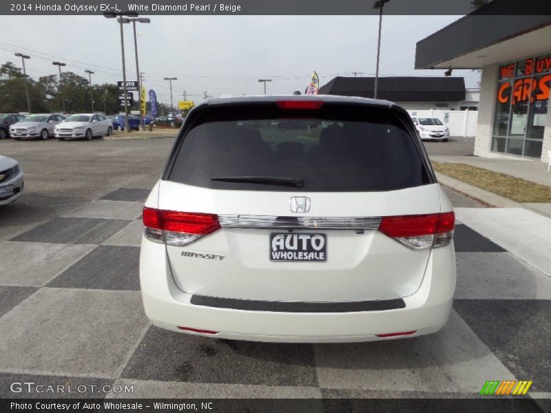 White Diamond Pearl / Beige 2014 Honda Odyssey EX-L