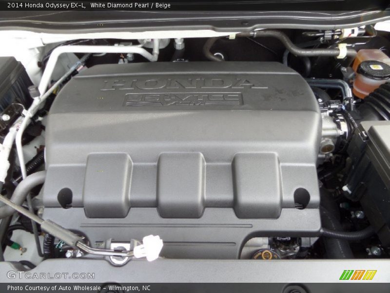 White Diamond Pearl / Beige 2014 Honda Odyssey EX-L