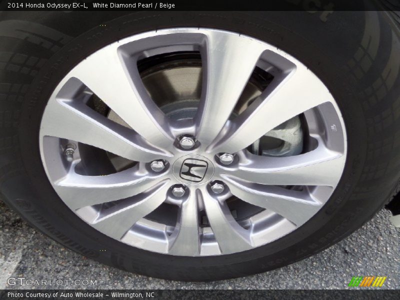 White Diamond Pearl / Beige 2014 Honda Odyssey EX-L