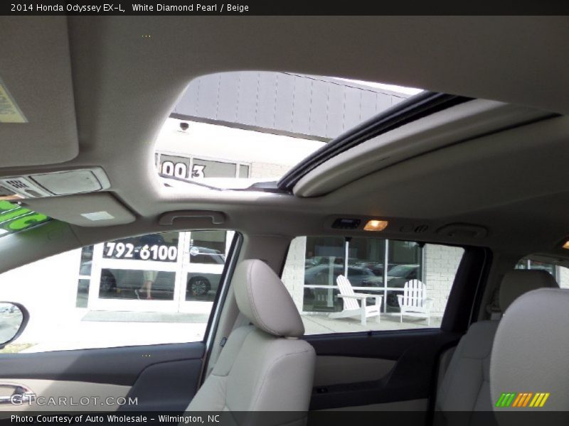 White Diamond Pearl / Beige 2014 Honda Odyssey EX-L