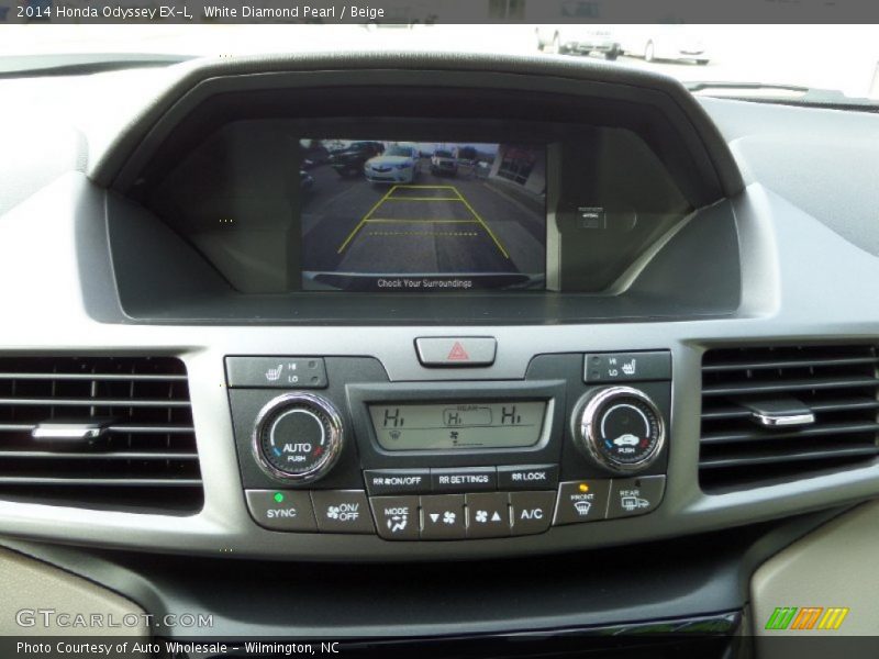White Diamond Pearl / Beige 2014 Honda Odyssey EX-L