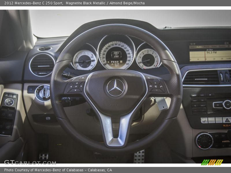 Magnetite Black Metallic / Almond Beige/Mocha 2012 Mercedes-Benz C 250 Sport