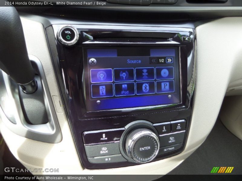 White Diamond Pearl / Beige 2014 Honda Odyssey EX-L
