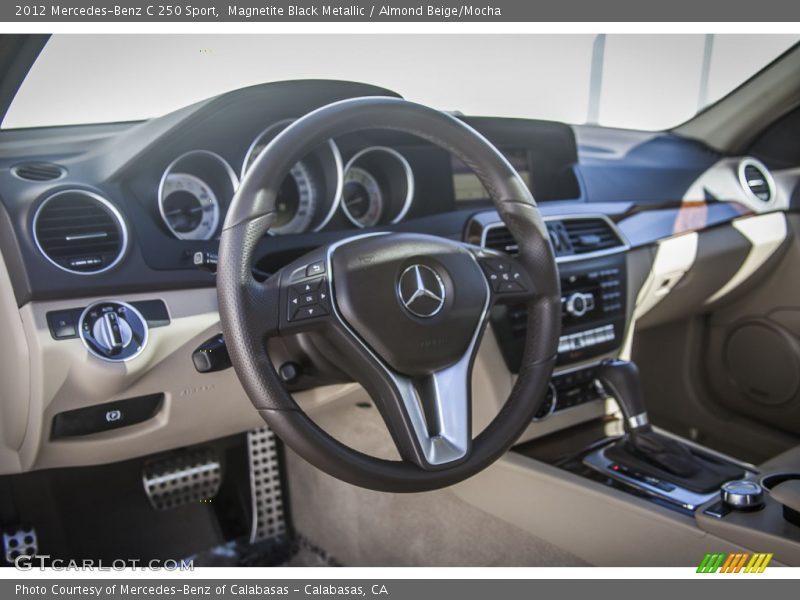 Magnetite Black Metallic / Almond Beige/Mocha 2012 Mercedes-Benz C 250 Sport