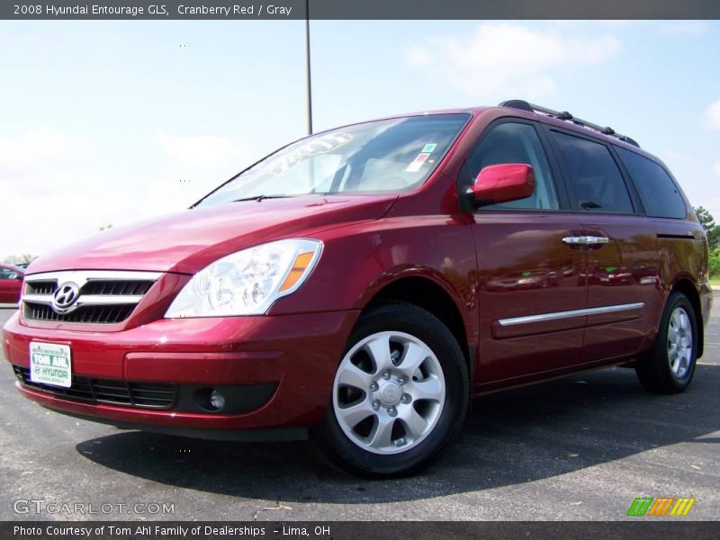 Cranberry Red / Gray 2008 Hyundai Entourage GLS