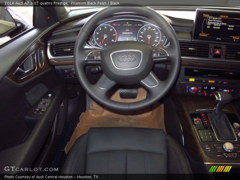 Phantom Black Pearl / Black 2014 Audi A7 3.0T quattro Prestige