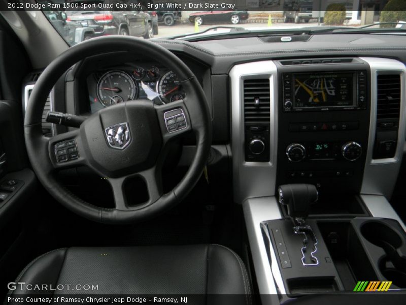 Bright White / Dark Slate Gray 2012 Dodge Ram 1500 Sport Quad Cab 4x4