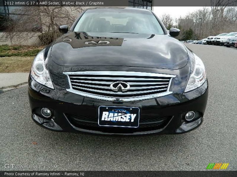 Malbec Black / Graphite 2012 Infiniti G 37 x AWD Sedan