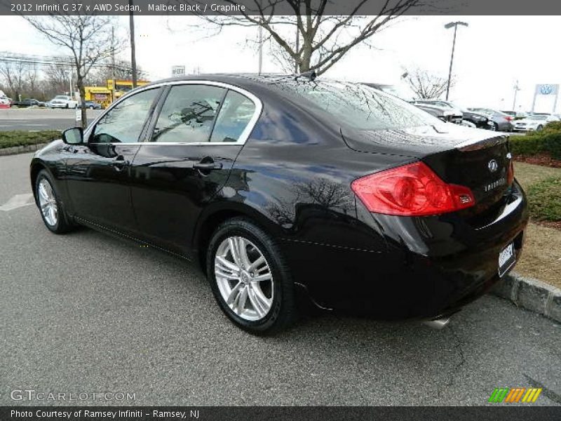 Malbec Black / Graphite 2012 Infiniti G 37 x AWD Sedan