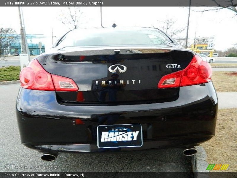 Malbec Black / Graphite 2012 Infiniti G 37 x AWD Sedan