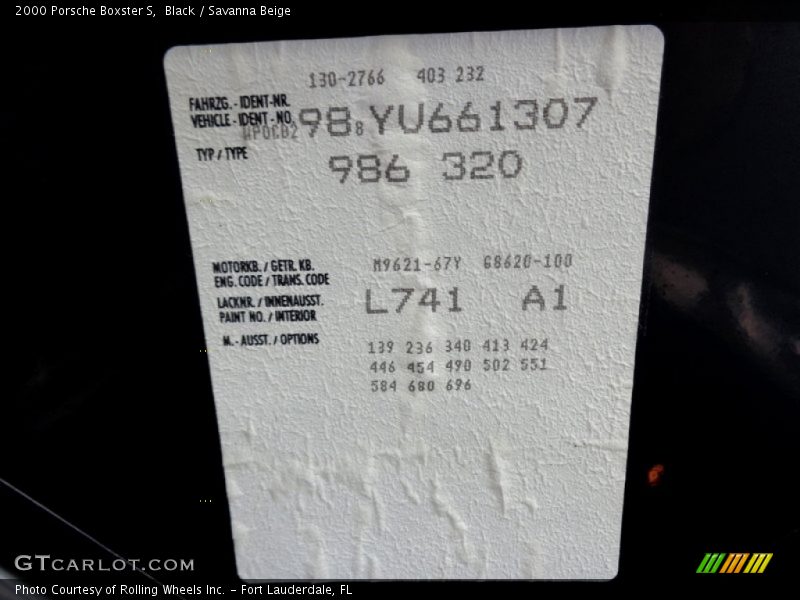 Black / Savanna Beige 2000 Porsche Boxster S