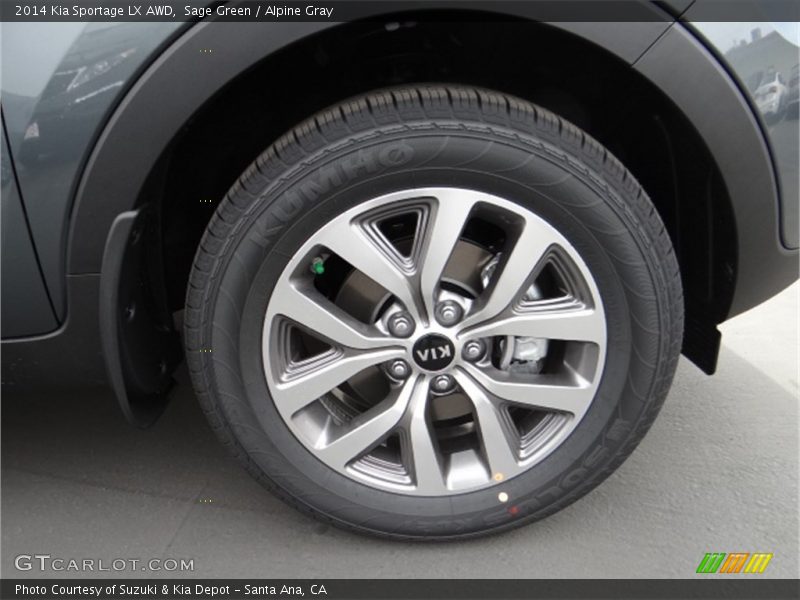 Sage Green / Alpine Gray 2014 Kia Sportage LX AWD