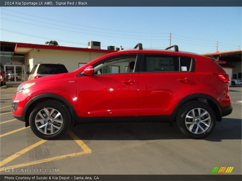 Signal Red / Black 2014 Kia Sportage LX AWD