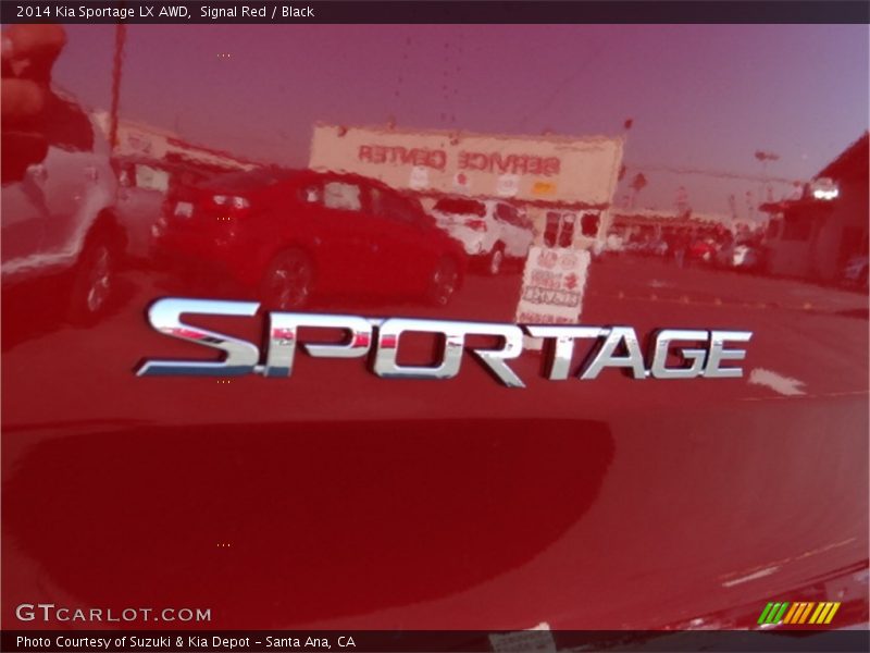 Signal Red / Black 2014 Kia Sportage LX AWD