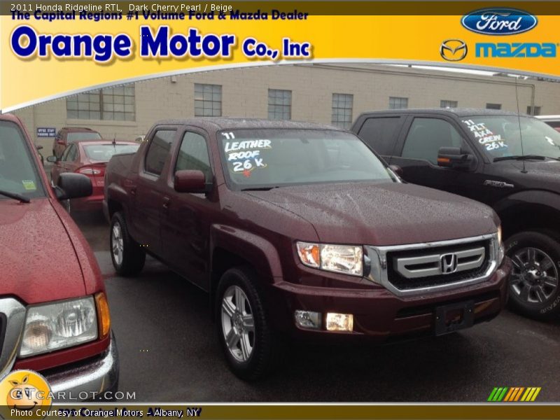 Dark Cherry Pearl / Beige 2011 Honda Ridgeline RTL