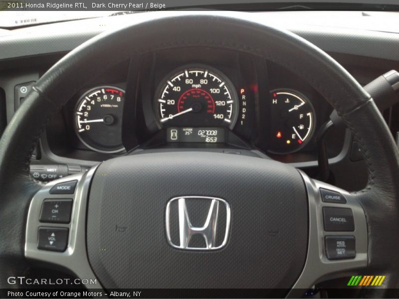 Dark Cherry Pearl / Beige 2011 Honda Ridgeline RTL