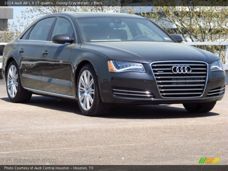 Oolong Gray Metallic / Black 2014 Audi A8 L 4.0T quattro