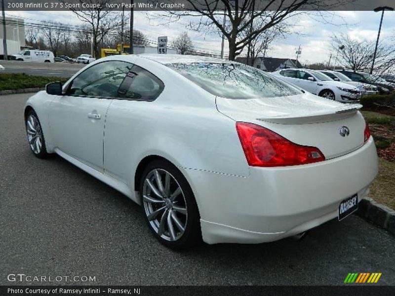 Ivory Pearl White / Graphite 2008 Infiniti G 37 S Sport Coupe