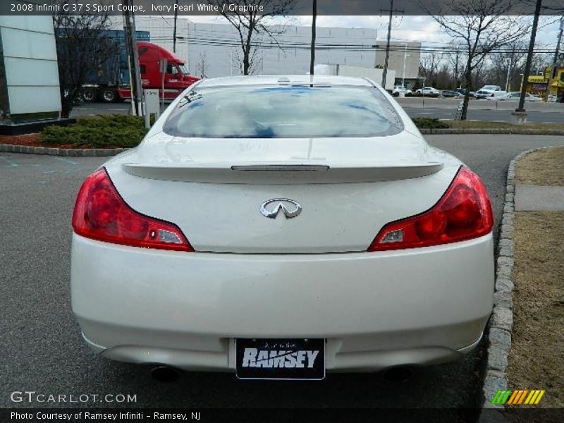 Ivory Pearl White / Graphite 2008 Infiniti G 37 S Sport Coupe