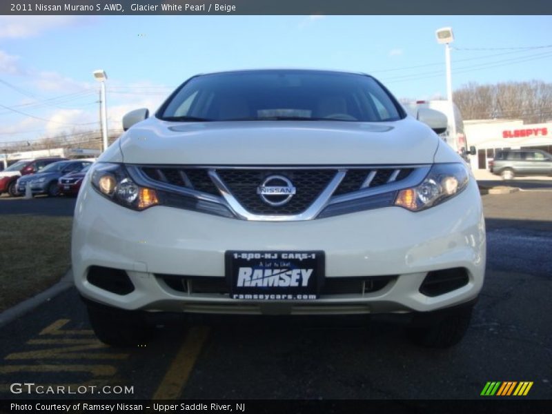 Glacier White Pearl / Beige 2011 Nissan Murano S AWD