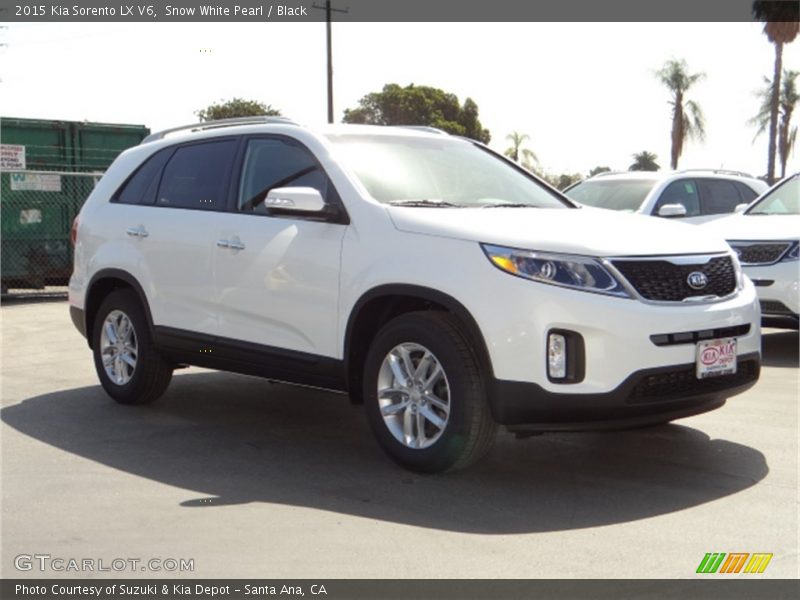 Snow White Pearl / Black 2015 Kia Sorento LX V6