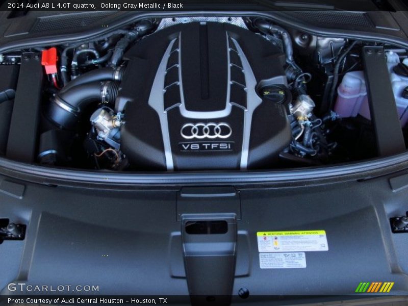 Oolong Gray Metallic / Black 2014 Audi A8 L 4.0T quattro