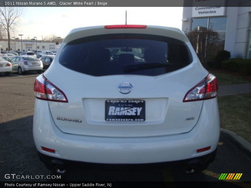 Glacier White Pearl / Beige 2011 Nissan Murano S AWD