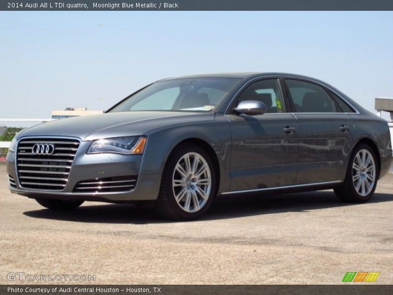 Moonlight Blue Metallic / Black 2014 Audi A8 L TDI quattro