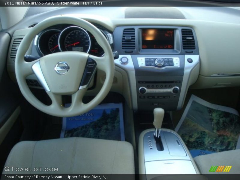 Glacier White Pearl / Beige 2011 Nissan Murano S AWD