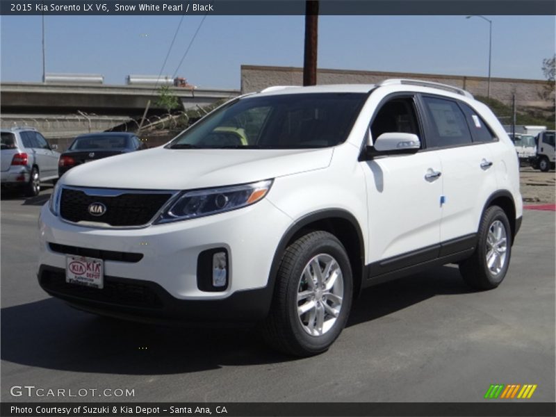 Snow White Pearl / Black 2015 Kia Sorento LX V6