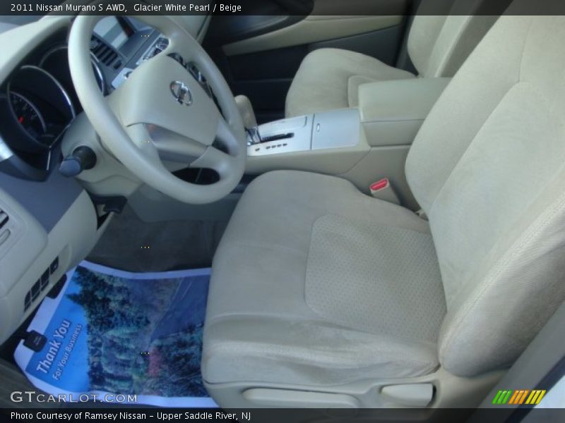 Glacier White Pearl / Beige 2011 Nissan Murano S AWD
