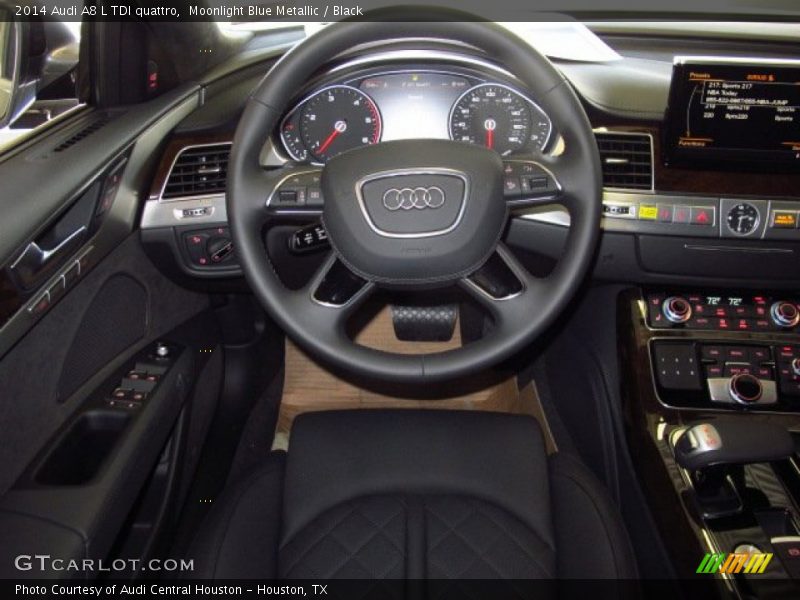 Moonlight Blue Metallic / Black 2014 Audi A8 L TDI quattro