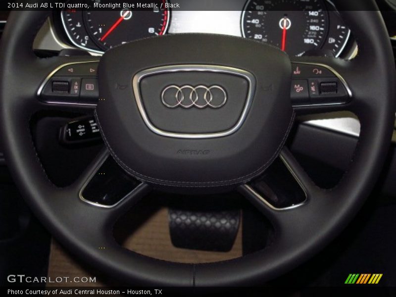 Moonlight Blue Metallic / Black 2014 Audi A8 L TDI quattro