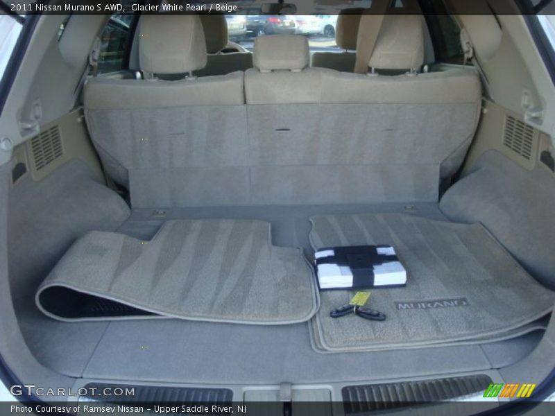 Glacier White Pearl / Beige 2011 Nissan Murano S AWD
