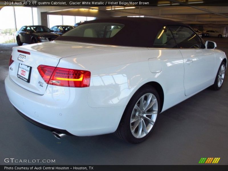 Glacier White Metallic / Velvet Beige/Moor Brown 2014 Audi A5 2.0T quattro Cabriolet