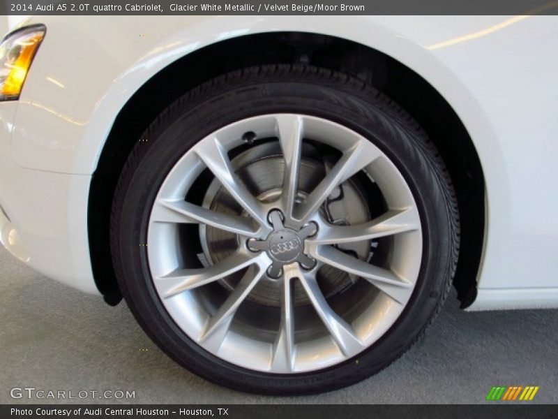 Glacier White Metallic / Velvet Beige/Moor Brown 2014 Audi A5 2.0T quattro Cabriolet