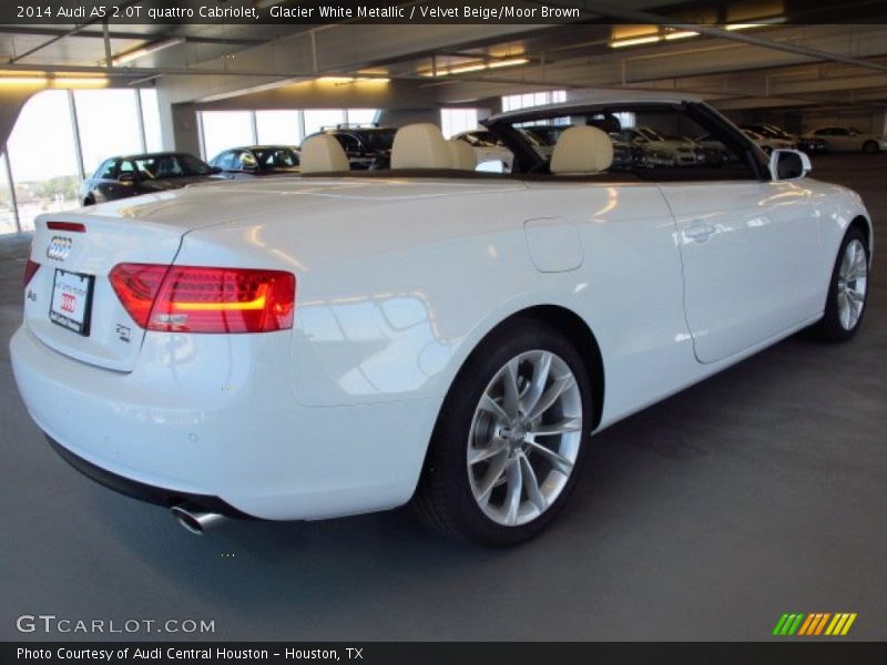 Glacier White Metallic / Velvet Beige/Moor Brown 2014 Audi A5 2.0T quattro Cabriolet