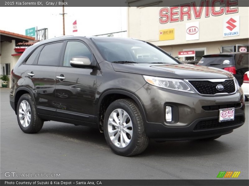 Gray / Black 2015 Kia Sorento EX